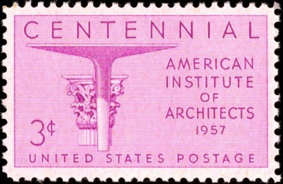 20x Architects Aia Architecture Gift Octagon Dc 1957 3C Pink Unused Postage Stamps. Free Shipping #1 Source Best Prices On Vintage Stamps