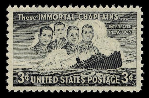 20x Four Immortal Chaplains S.s. Dorchester Religious 1948 3C Black Unused Postage Stamp Free Shipping #1 Source Best Prices Vintage Stamps