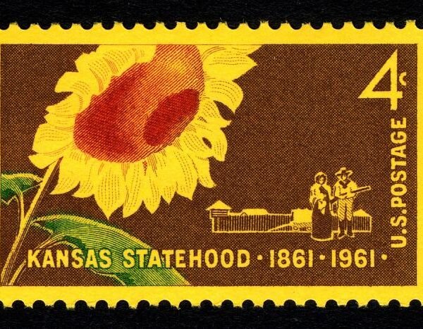 20x Kansas Statehood Sunflower Wichita Olathe Topeka 1961 4C Vintage Postage Stamp Free Shipping #1 Source Best Prices On Stamps