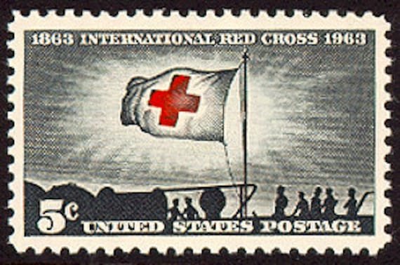 20x Red Cross Charity 1963 5C Black Unused Postage Stamp Free Shipping #1 Source Best Prices On Vintage Postage Stamps