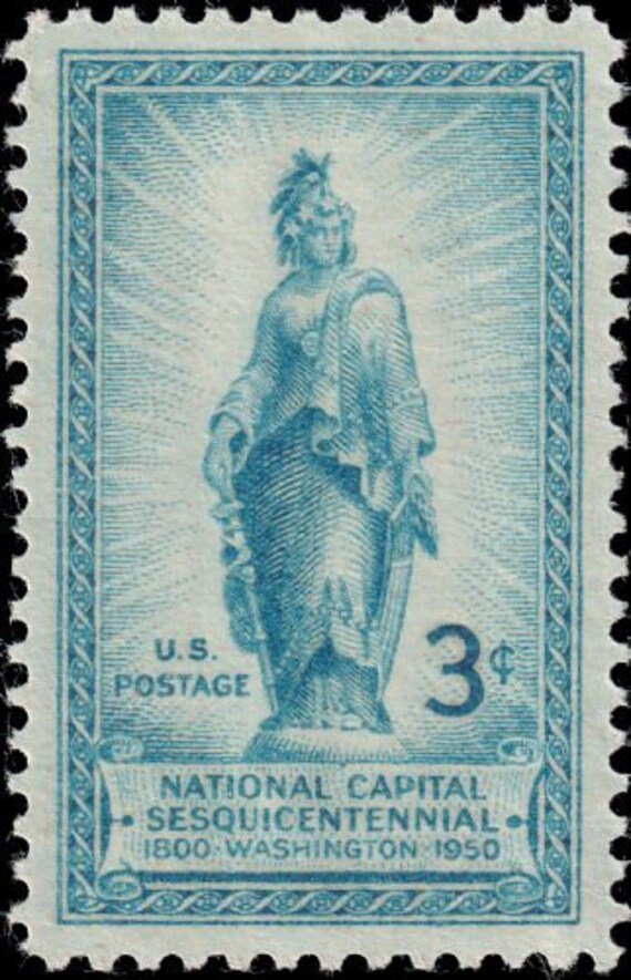 20x Statue Of Freedom Washington Dc 1950 3C Blue Unused Postage Stamp. Free Shipping #1 Source. Best Prices On Vintage Stamps