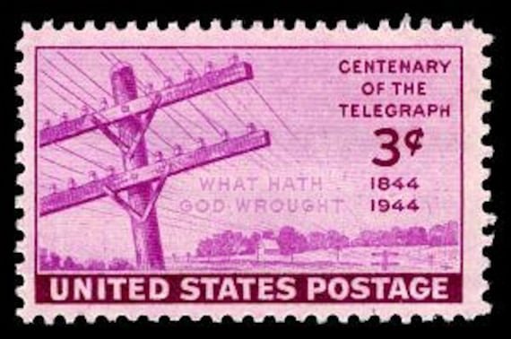 20x Telegraph Telephone Morse Code 1944 3C Pink Unused Postage Stamps. Free Shipping #1 Source Best Prices For Vintage Stamps