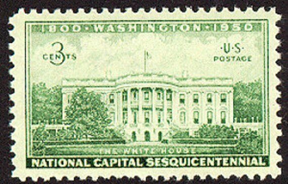 20x White House Executive Mansion Washington Dc 1950 Green 3C Unused Postage Stamp Free Shipping #1 Source Best Prices On Vintage Stamps