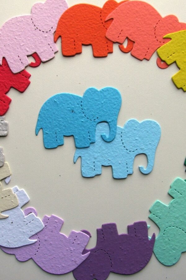 24 Seed Paper Baby Elephants