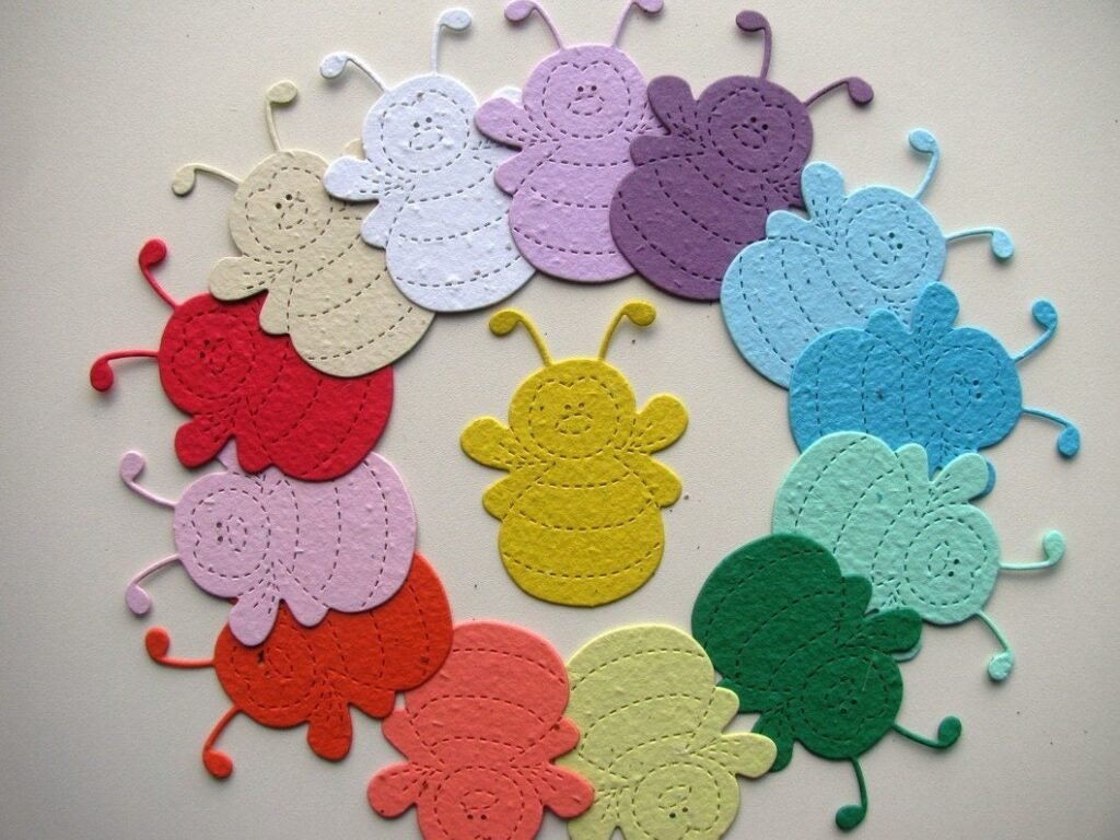 24 Seed Paper Bumble Bees