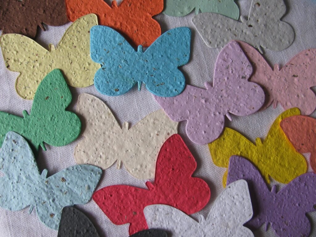 24 Seed Paper Butterflies - Large Size