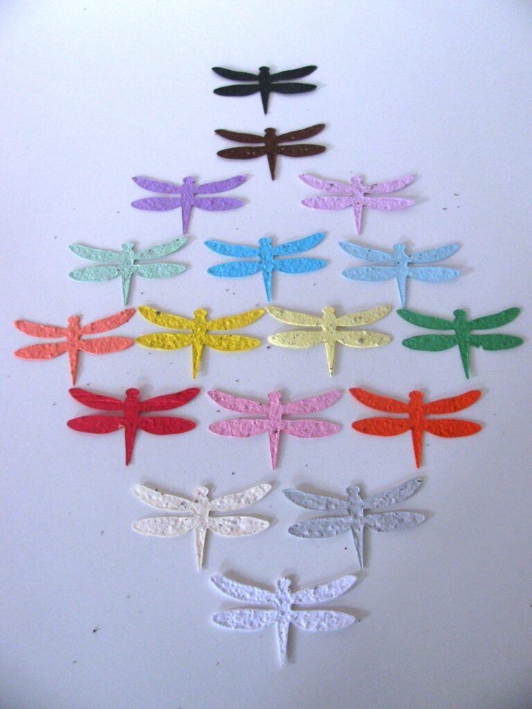 24 Seed Paper Dragonflies