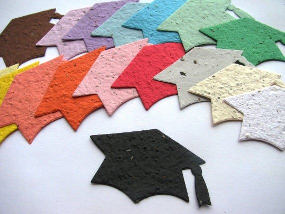 24 Seed Paper Graduation Caps