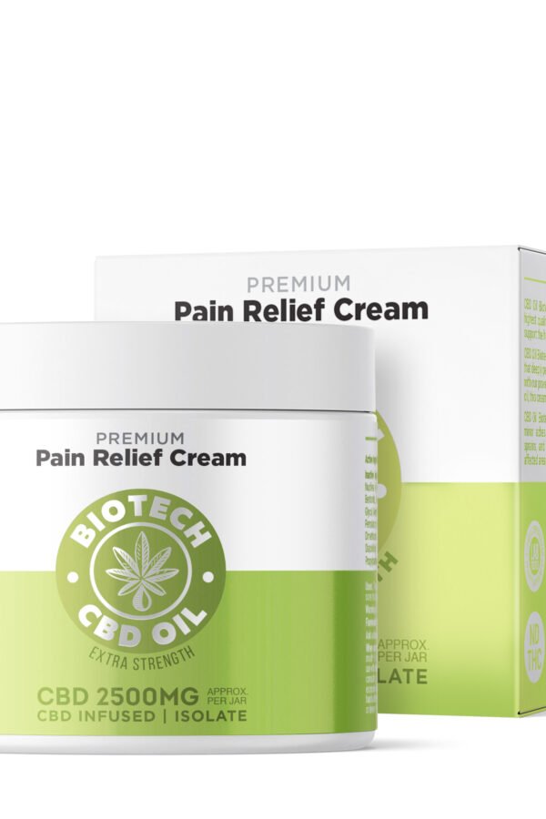 2,500mg CBD Pain Relief Cream - 4oz - Biotech CBD