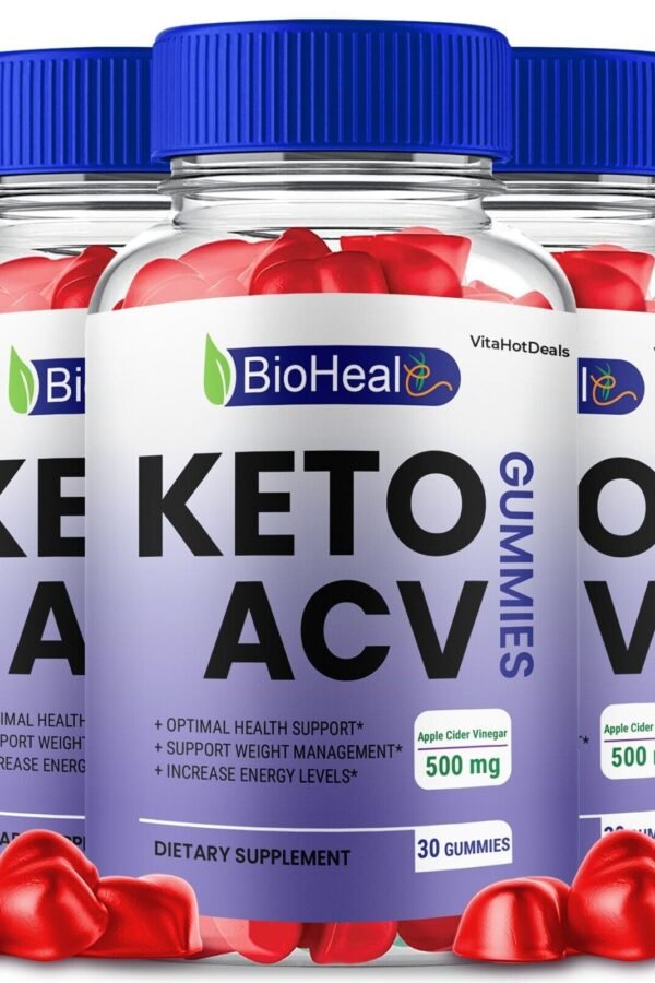 3 Pack BioHeal Keto ACV Gummies Apple Cider Vinegar Max Strength