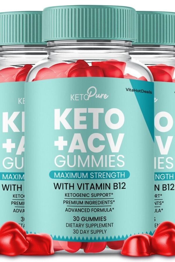 3 Pack Keto Pure ACV Gummies, Max Strength Formula Gummies for Men And Women