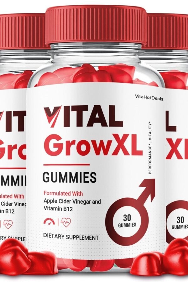 3 Pack Vital Grow XL Gummies For Men, Vital Grow XL Maximum Strength Formula