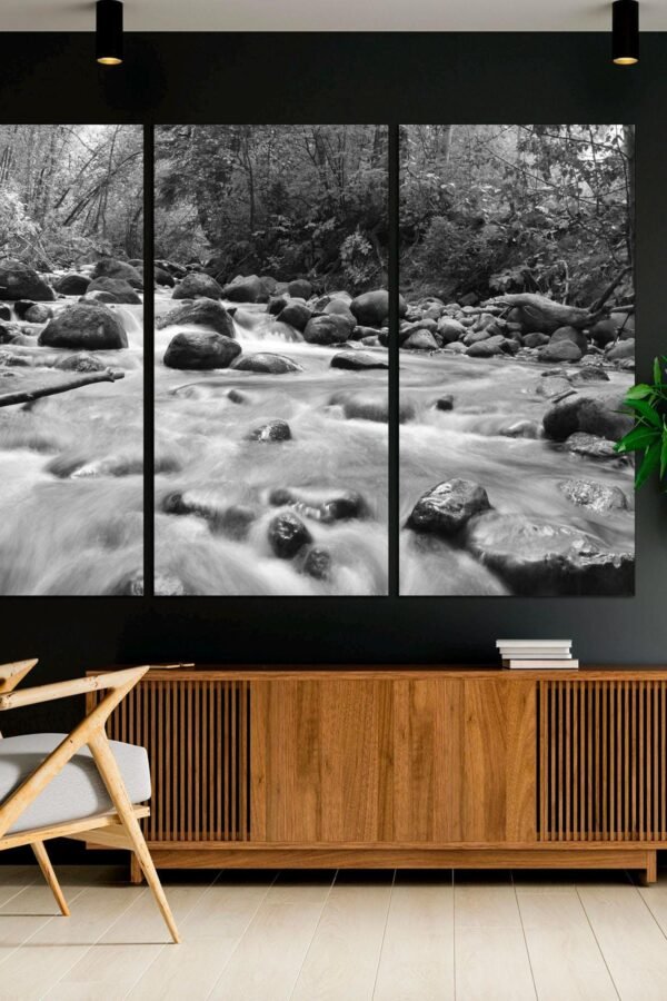 3-Panel Canvas Split, Water Falls Rocky Mountain National Park Print, Waterfall Art, Waterfall, Canvas Ready To Hang