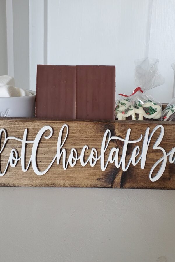 3D Hot Chocolate Bar Box - Drink Station Dessert Camping Food Outdoor Food Tray