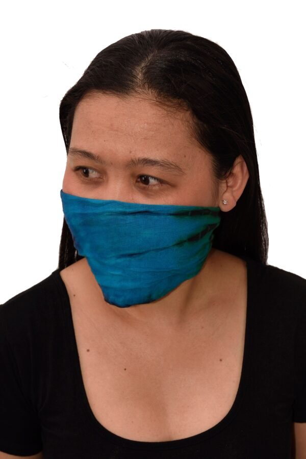 4 Piece Tie-Dye Headband Mask Combo Mudmee Rayon Spandex Hair Wrap