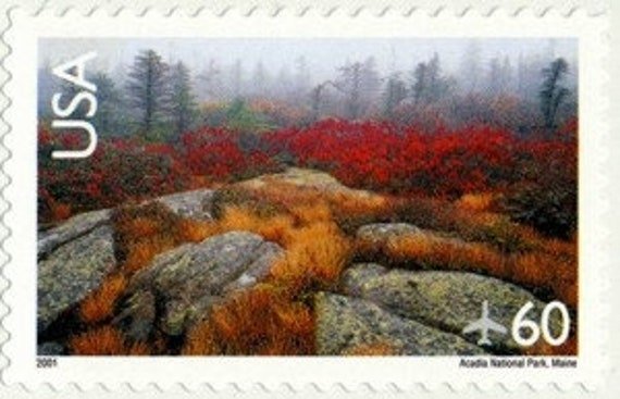 4x Acadia National Park Maine 2001 60C Unused Postage Stamp. Free Shipping #1 Source With The Best Prices On Vintage Stamps