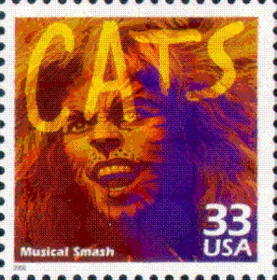 4x Cats Broadway Musical 1980's Celebrate The Century 33C Unused Vintage Postage Stamp Free Shipping #1 Source Best Prices On Stamps