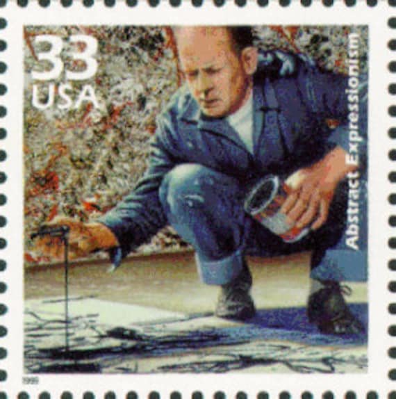 4x Jackson Pollock Abstract Painter Celebrate The Century 1940's 33C Unused Vintage Postage Stamp Free Shipping #1 Source The Best Prices