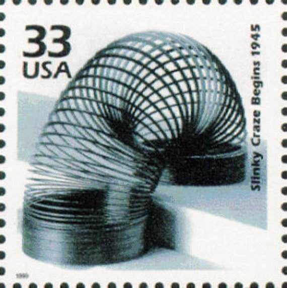 4x Slinky Toy Celebrate The Century 1940's 33C Unused Vintage Postage Stamp Free Shipping #1 Source The Best Prices