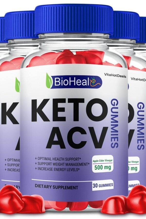 5 Pack BioHeal Keto ACV Gummies Apple Cider Vinegar Max Strength