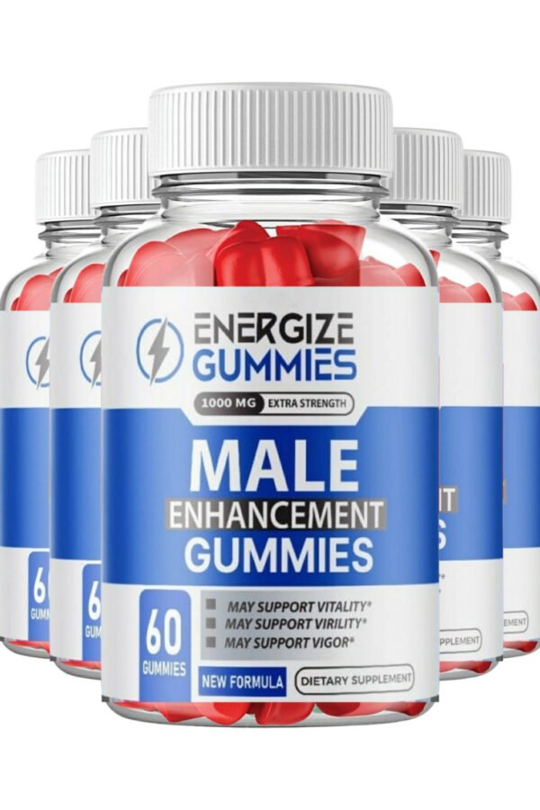 5 Pack Energize Male Gummies - Natural Enhancement Support For Men - 300 Gummies