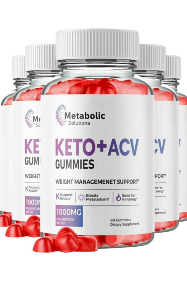 5 Pack Metabolic Solutions Keto ACV Gummies For Weight Loss - 300 Gummies