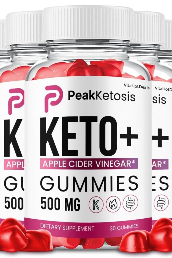 5 Pack Peak Ketosis Keto ACV Gummies, Peak Ketosis Max Strength Supplement
