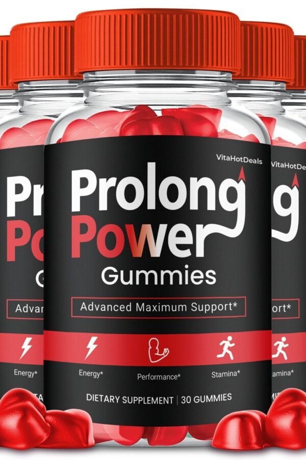 5 Pack Prolong Power Gummies for Men, Max Strength Male Performance Formula