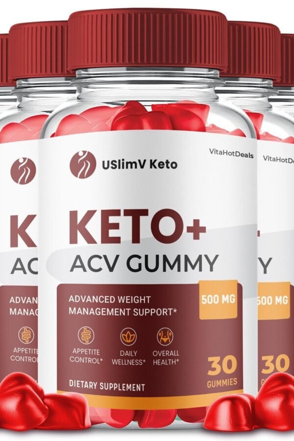 5 Pack USlimV Keto ACV Gummies Max Strength Gummies with Apple Cider Vinegar