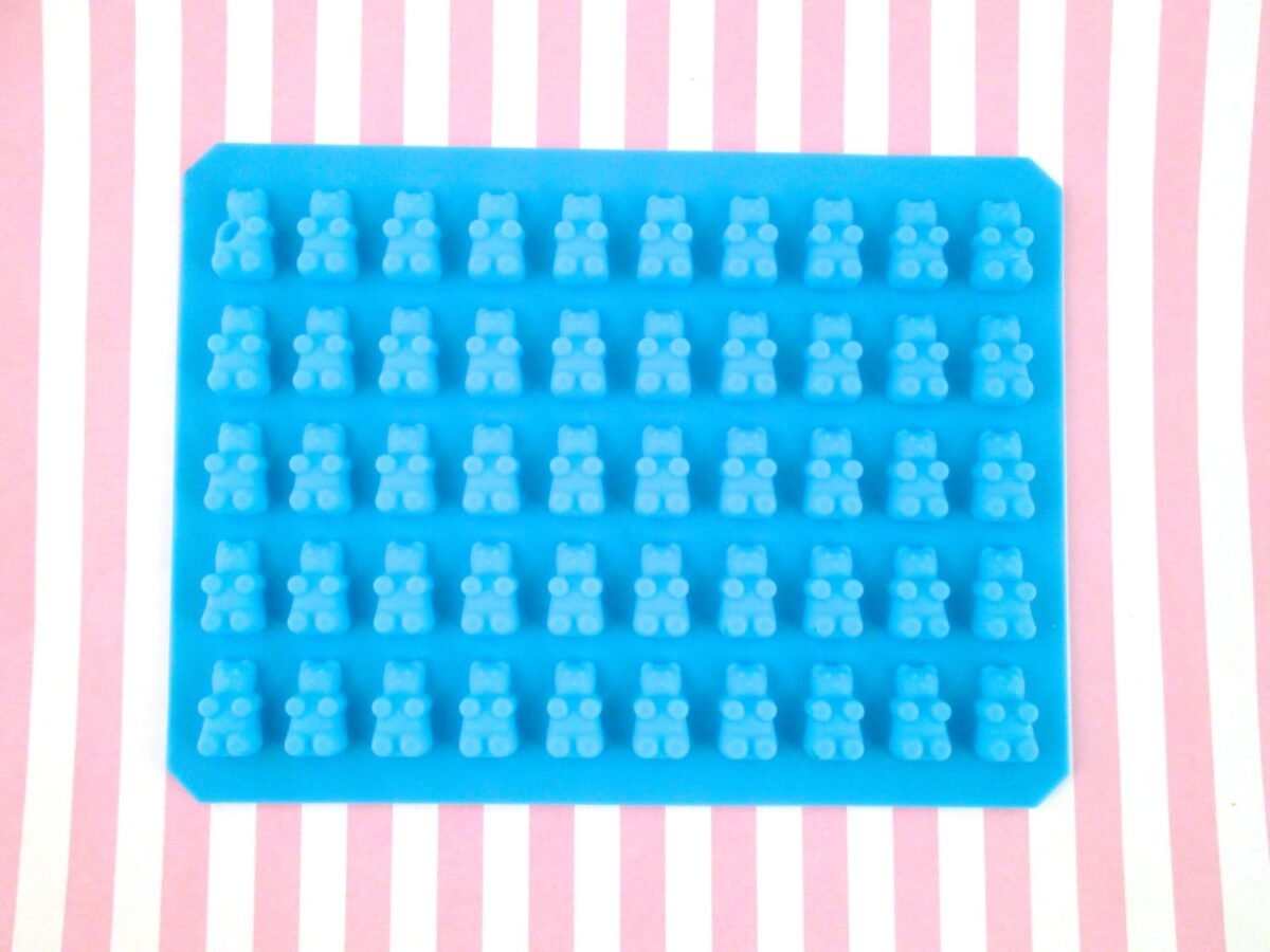 50 Cavity Silicone Gummy Bear Candy Mold, Gummi Diy Kids Craft Mould