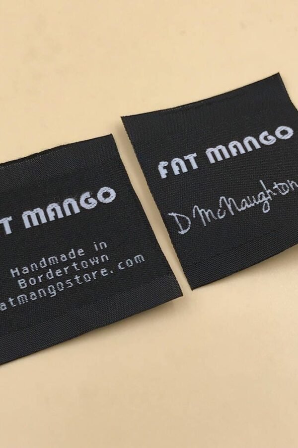 50 Custom Woven Label, Center Fold Free Ship By Post, High Quality Label Ship