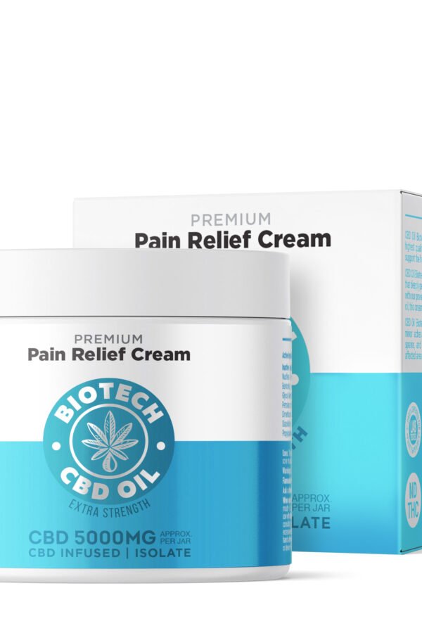 5,000mg CBD Pain Relief Cream - 4oz - Biotech CBD