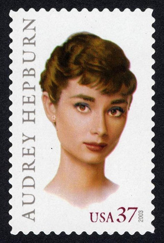 5x Audrey Hepburn Actress Hollywood Movies 2003 37C Unused Postage Stamp. Free Shipping #1 Source Best Prices On Vintage Stamps