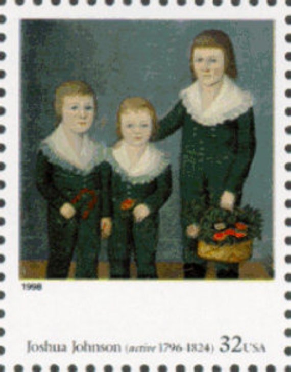 5x Joshua Johnson The Westwood Children 1998 32C Unused Vintage Postage Stamp. Free Shipping #1 Source. Best Prices On Stamps