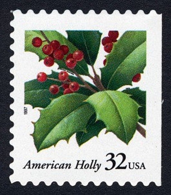 6x Christmas 1997 Holly Mistletoe 32C Unused Postage Stamps Free Shipping Your #1 Source. Best Prices On Vintage Stamps