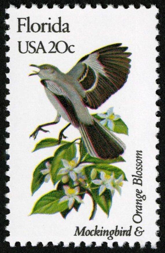 6x Florida State Bird & Flower Flora Fauna 1982 20C Unused Postage Stamp. Free Shipping #1 Source. Best Prices On Vintage Stamps