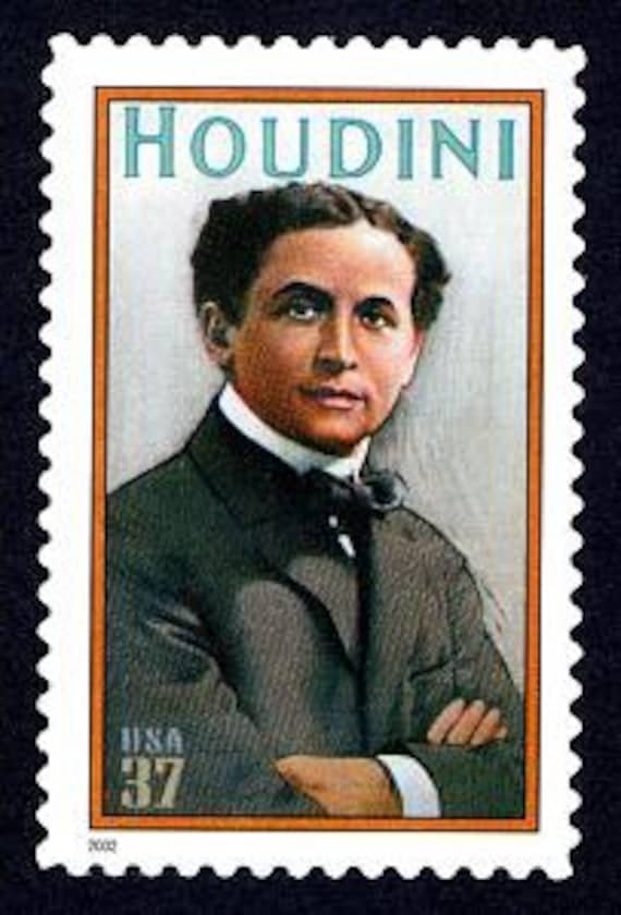 6x Magician Harry Houdini Magic 2002 37C Unused Postage Stamp Free Shipping #1 Source Best Prices On Vintage Stamps