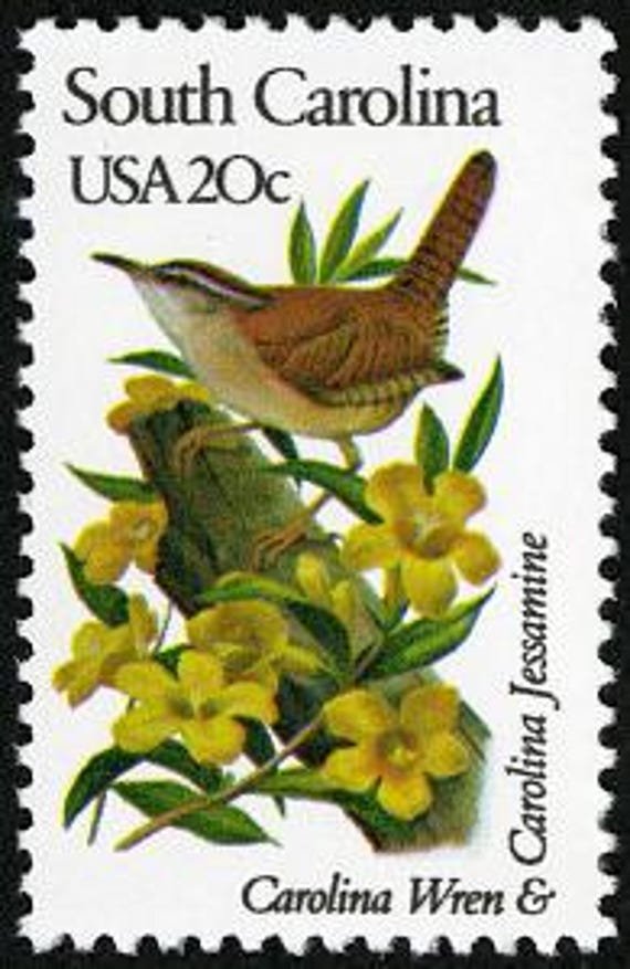6x South Carolina State Bird & Flower Flora Fauna 1982 20C Unused Postage Stamp.free Shipping #1 Source With Best Prices On Vintage Stamps