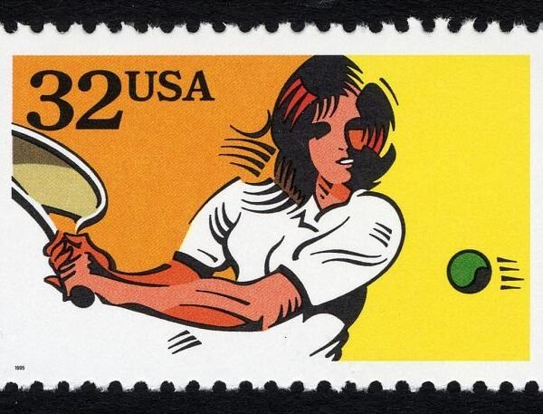 6x Tennis Usta 1995 32C Yellow Unused Vintage Postage Stamp Free Shipping Your #1 Source With The Best Prices On Stamps