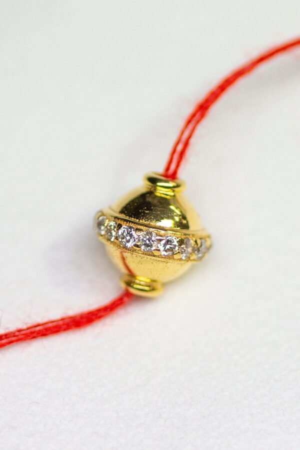7.5mm 18K Solid Yellow Gold Diamond Saucer Fancy Jewelry Making Spacer Bead St Patricks Day