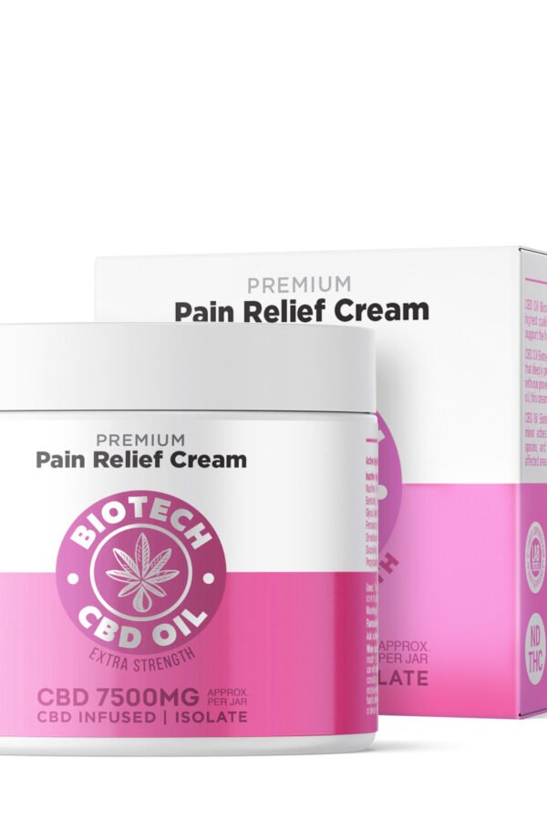 7,500mg CBD Pain Relief Cream - 4oz - Biotech CBD