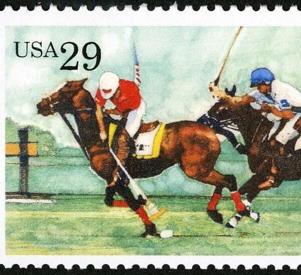 7x Polo Match Horses Equestrian Sports 1993 29C Unused Vintage Postage Stamp Free Shipping #1 Source With The Best Prices On Stamps