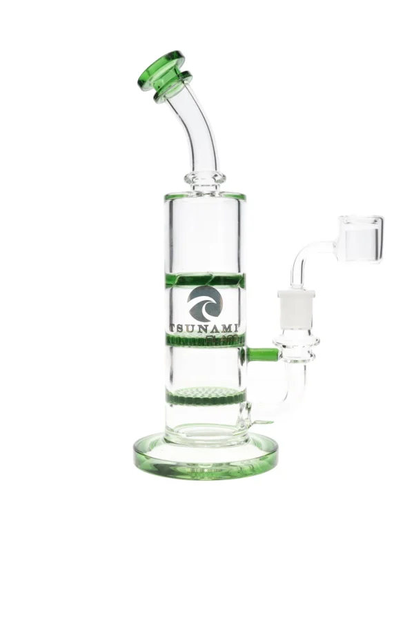 8" Tsunami Concentrate Rig Double Honey Comb Water Pipe
