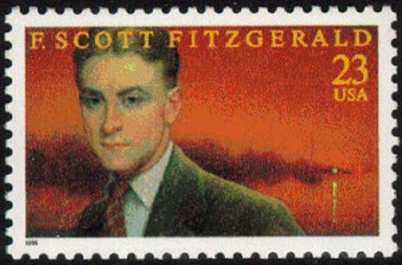 8x F Scott Fitzgerald Author Literature 1920's New York 1996 23C Unused Postage Stamp. Free Shipping #1 Source Best Prices On Vintage Stamps
