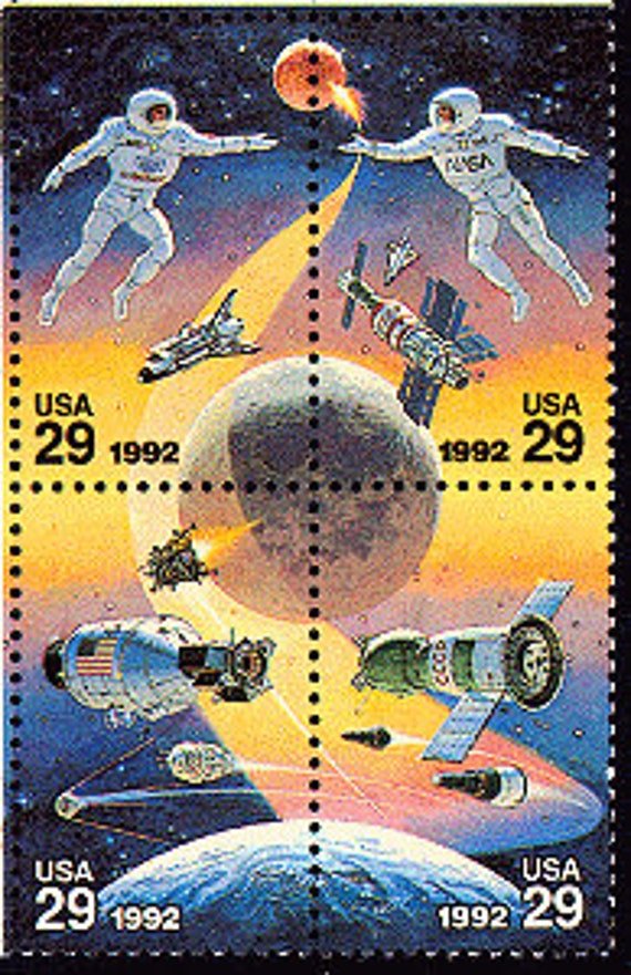 8x Space Travel Astronauts 1992 29C Unused Vintage Postage Stamp Free Shipping Your #1 Source With The Best Prices On Stamps