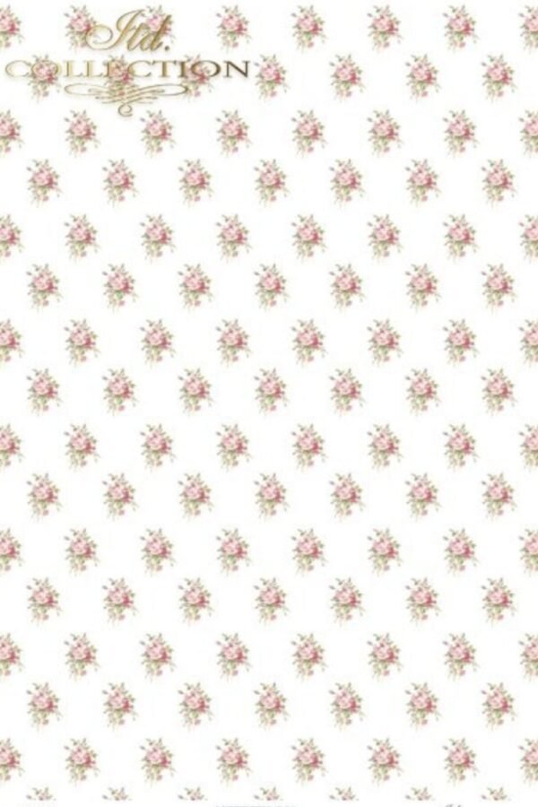 A4 Shabby Chic Roses Decoupage Paper. R0623