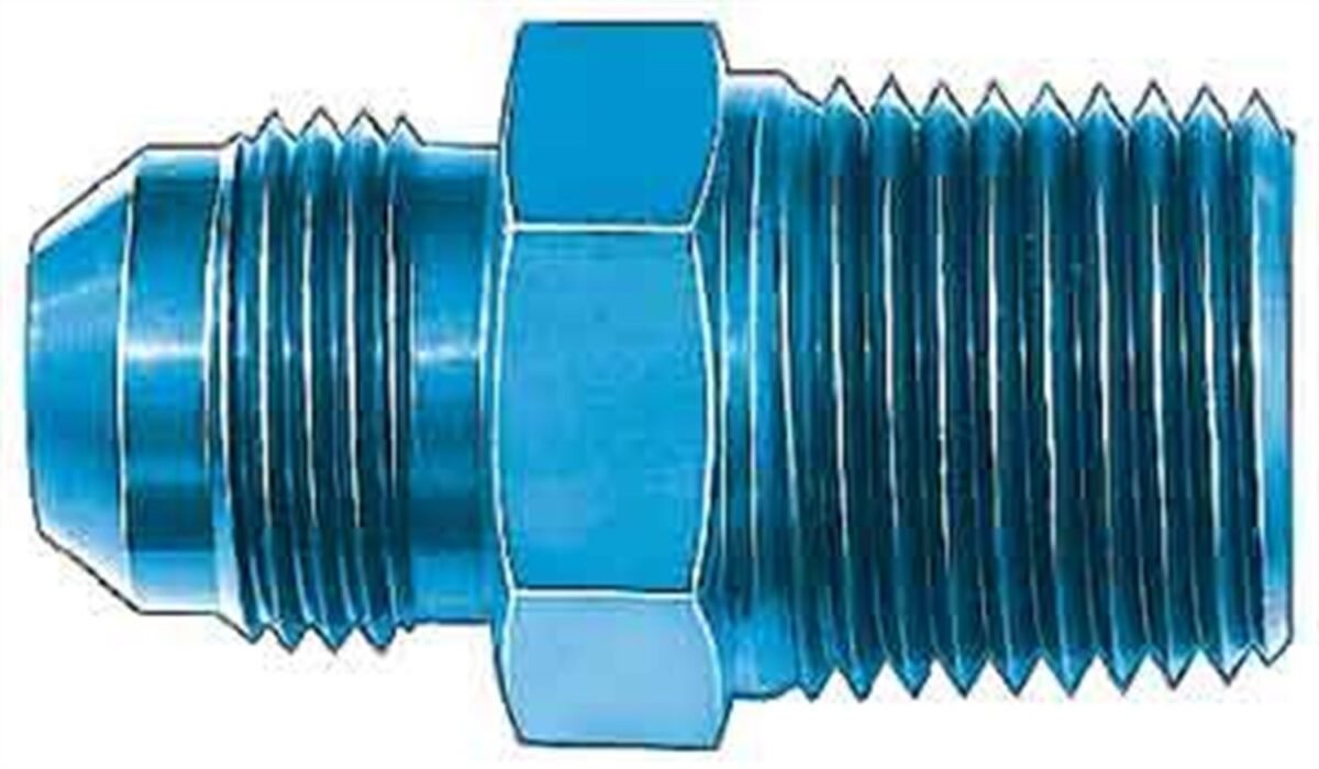 AEROQUIP FCM2001 Blue Anodized Aluminum -04AN Flare to 1/8 INCH NPT Pipe Fitting