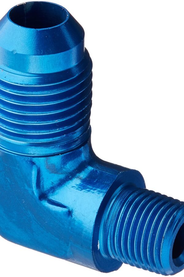 AEROQUIP FCM2033 Blue Anodized Aluminum -06AN to 1/8 INCH 90-Degree Pipe Adapter