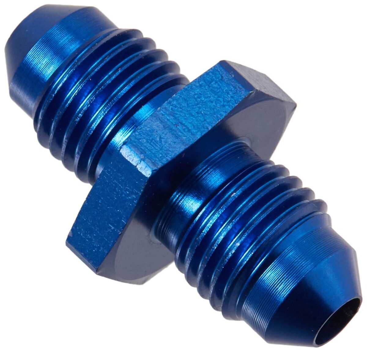 AEROQUIP FCM2051 Blue Anodized Aluminum -04AN Flare Union Pipe Adapter